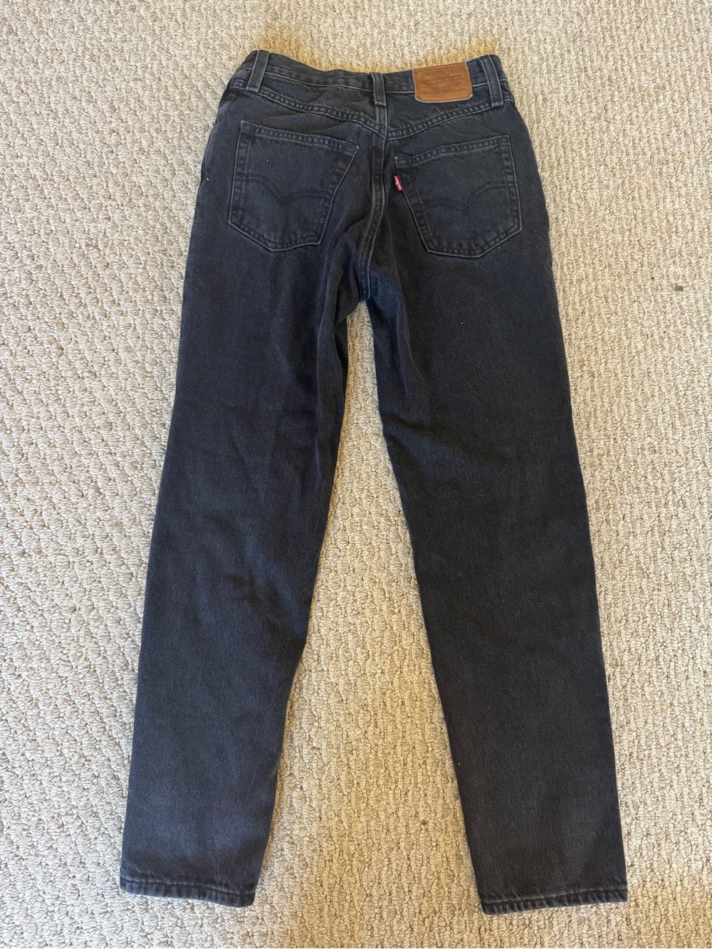 Levi's Black High-Rise Straight Jeans